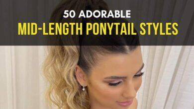 medium length ponytail hairstyles