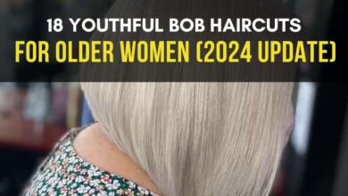 youthful bob haircuts for older women