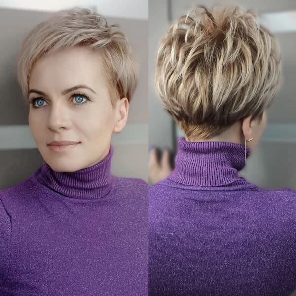 Blonde Pixie Haircut with Spiky Layers