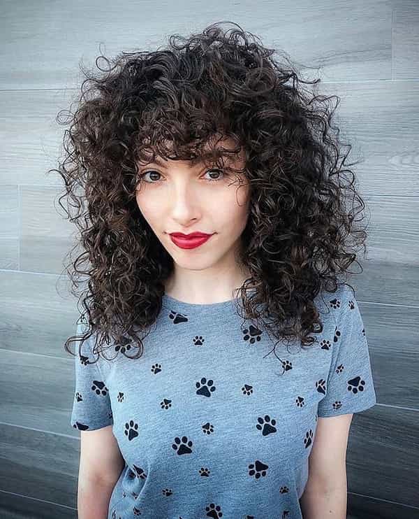 Curly Hair with Fringe