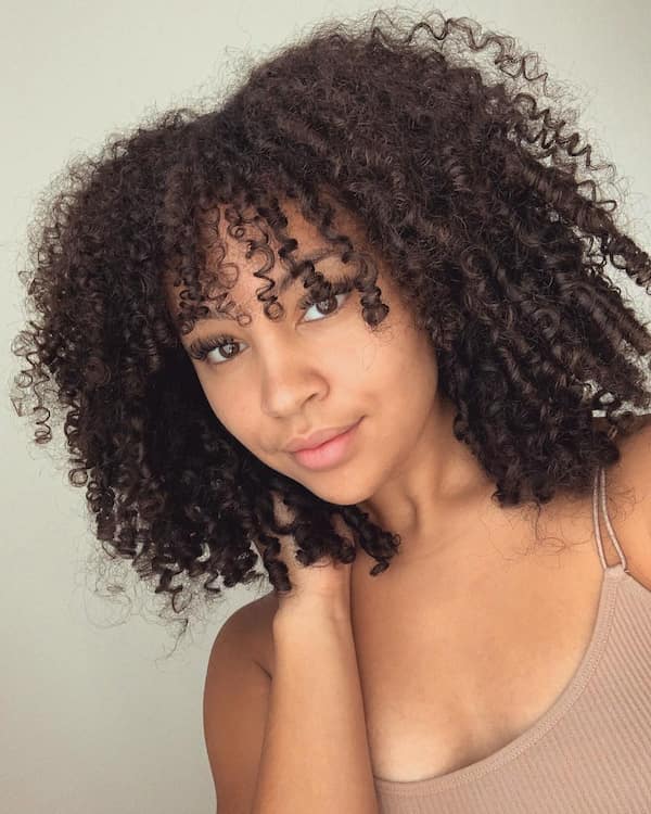 Dimensional Curly Hair with Bangs