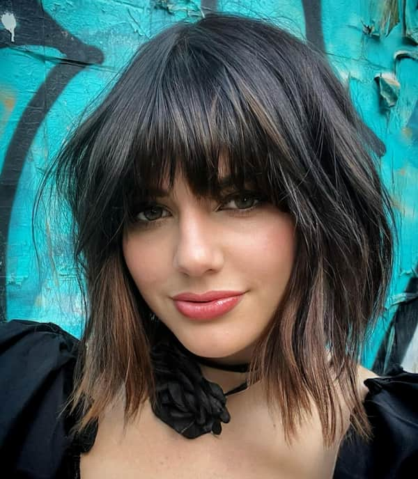 Layered Bob with Bangs