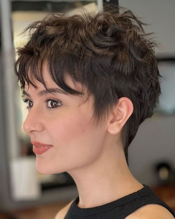 Layered Pixie Haircut with Bangs