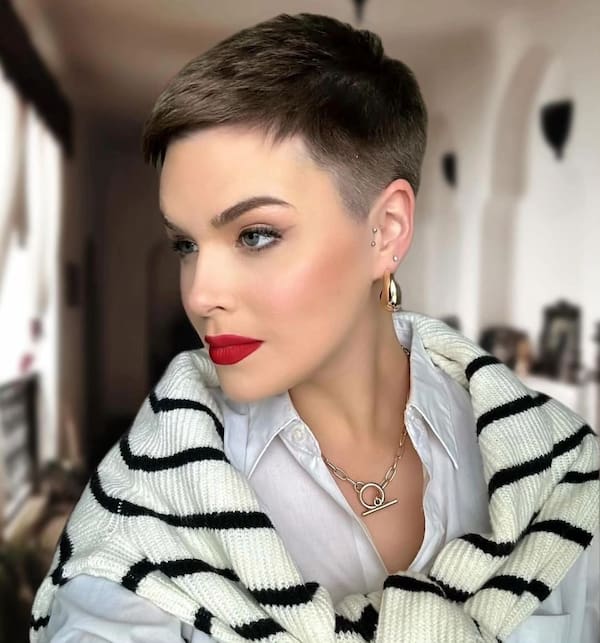 Layered Pixie Haircut with Undercut