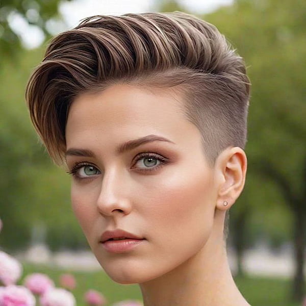 Pixie Haircut with a Side Undercut