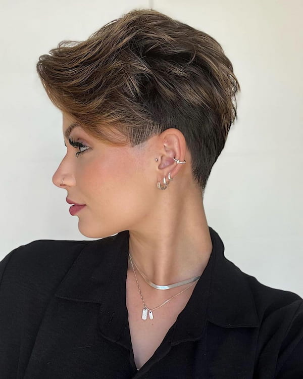 Shaved Pixie Haircut with Undercut