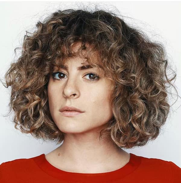 Textured Curly Hair with Bangs