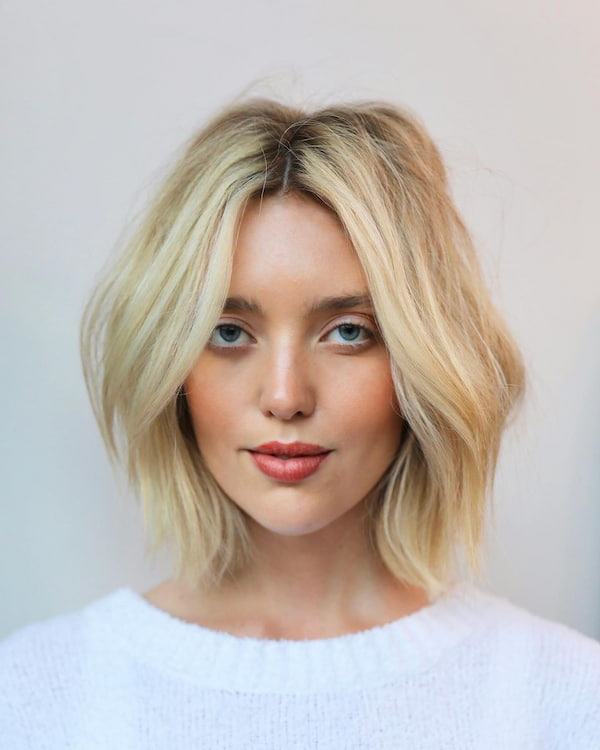 Chic Center-Parted Bob Haircut