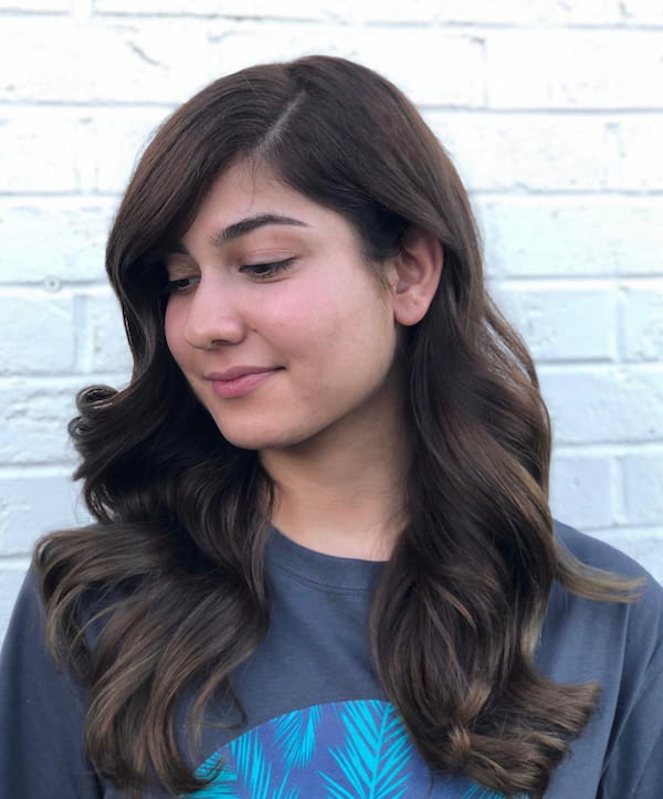 Side-Parted Wavy Haircut