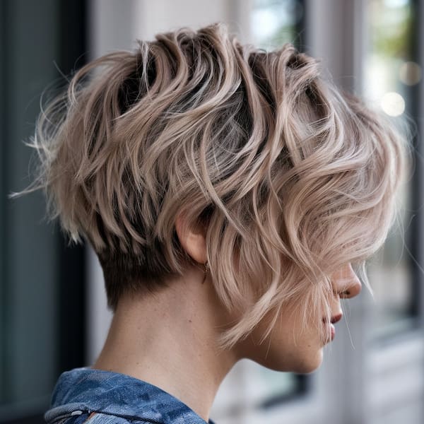 Asymmetrical Wavy Pixie