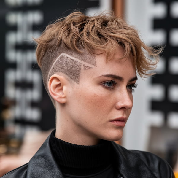 Edgy Pixie with Shaved Sides