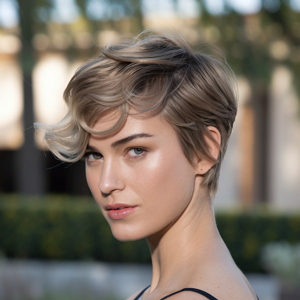 Gray Shaggy Pixie