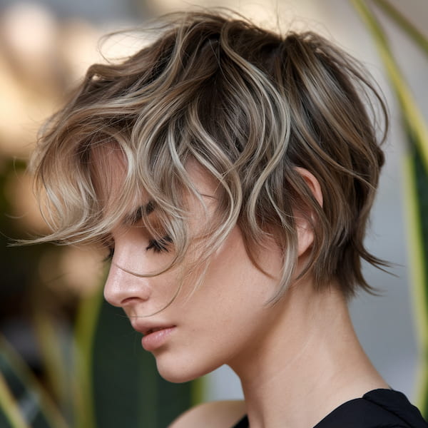 Pixie with Long wavy Layers