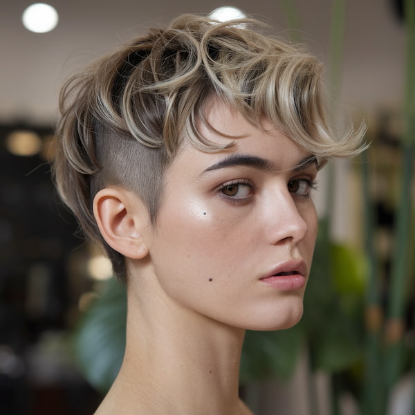 Wavy Pixie Undercut
