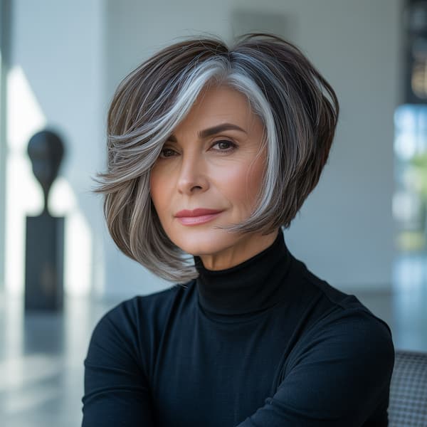 Asymmetrical Bob with Lowlights