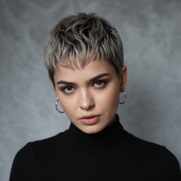 Blonde Choppy Pixie with Short Layers