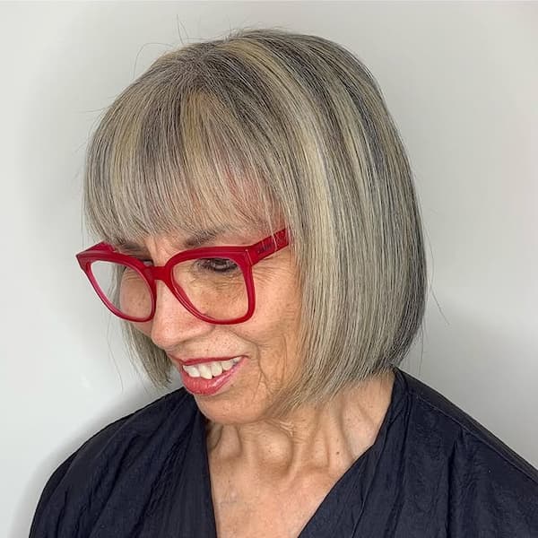 Blunt Bob with Full Bangs 