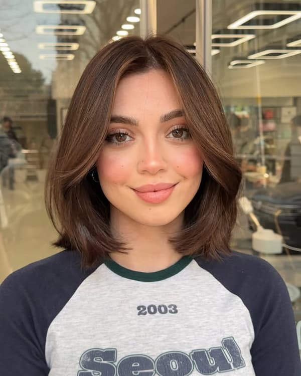 Bob with Curtain Bangs