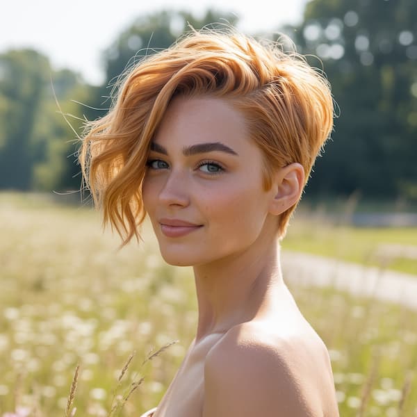Brown Pixie with Longer Side 