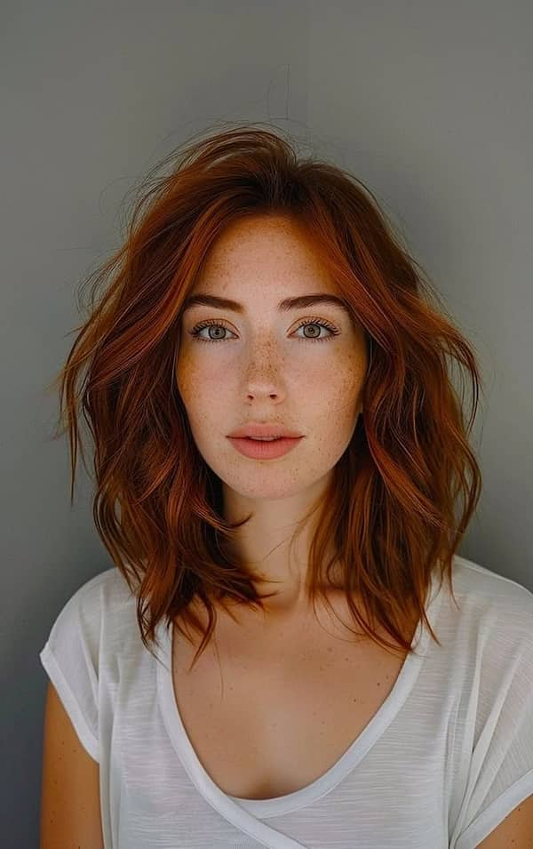 Brunette Shaggy with Choppy Layers