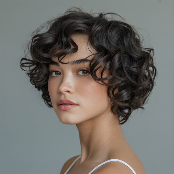 Curly Bixie Haircut