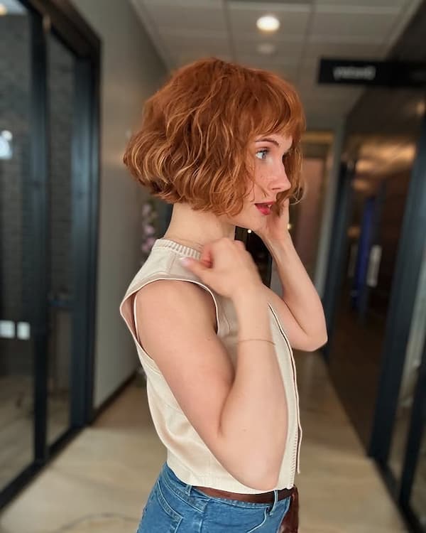 Curly French Bob 