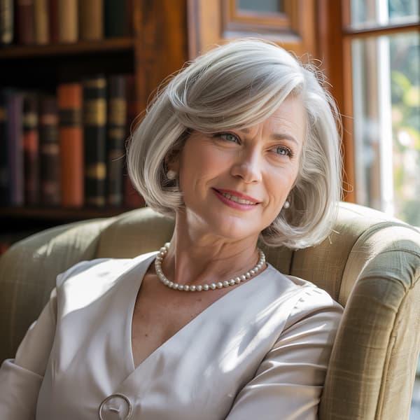 Curved Bob with Side Bangs