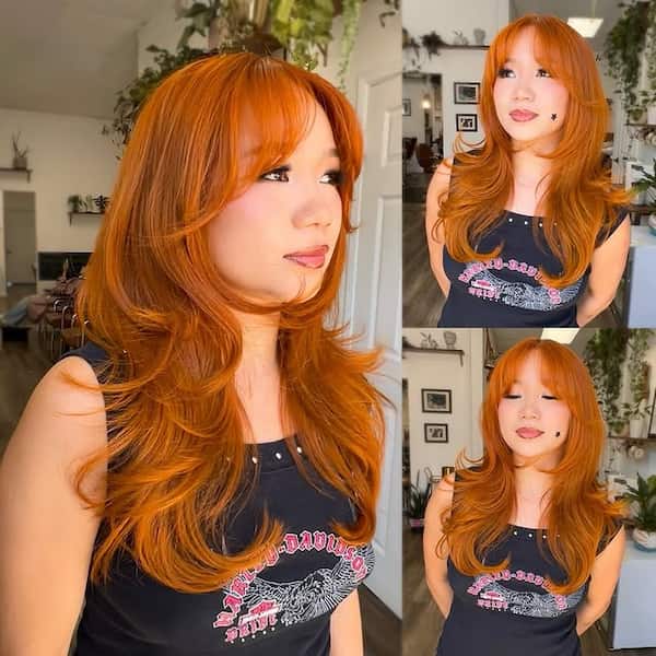 Ginger Shaggy with Wispy Layers