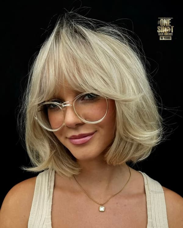 Layered Bob with Long Bangs