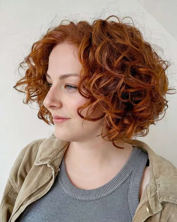 Layered Bob with Playful Curls