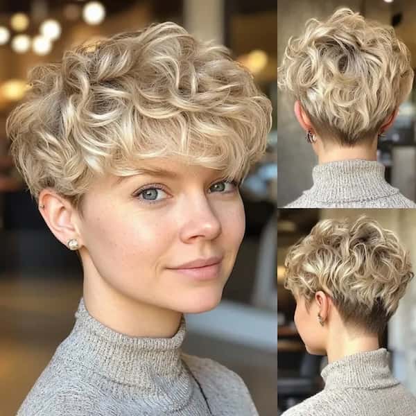 Layered Curly Pixie