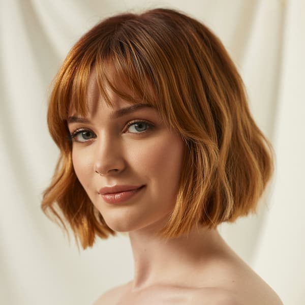 Minimal Bob with Clean Edges and Choppy Bangs 