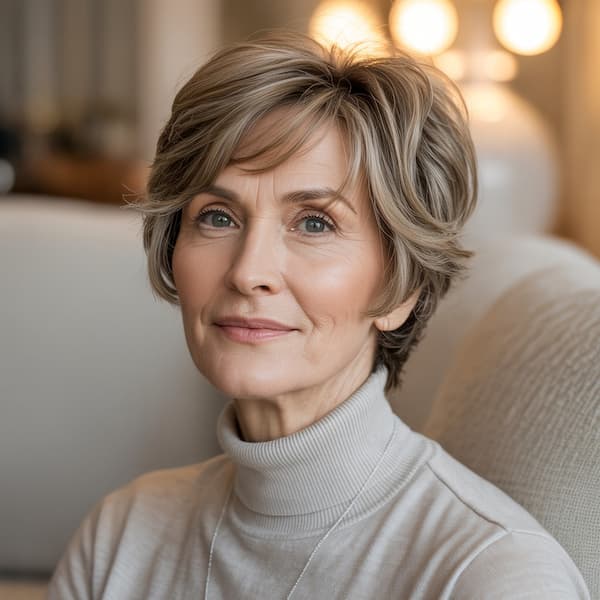 Minimalist Layered Pixie for Fine Thin Hair 