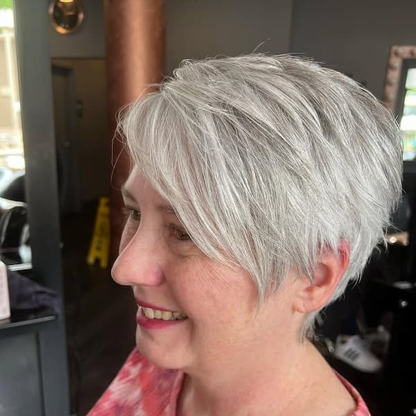Pixie with Long Pointed Bangs