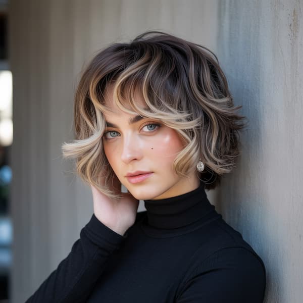 Shaggy Bob with Choppy Layers