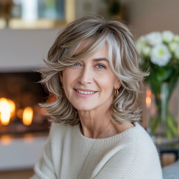 Shaggy Wispy Haircut for Women over 50