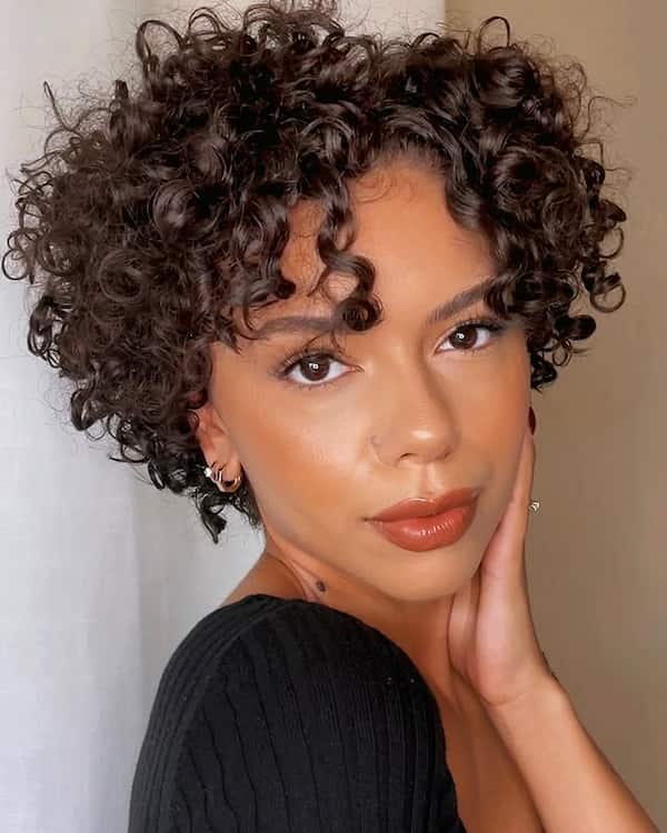 Short Curly Hair with Bangs