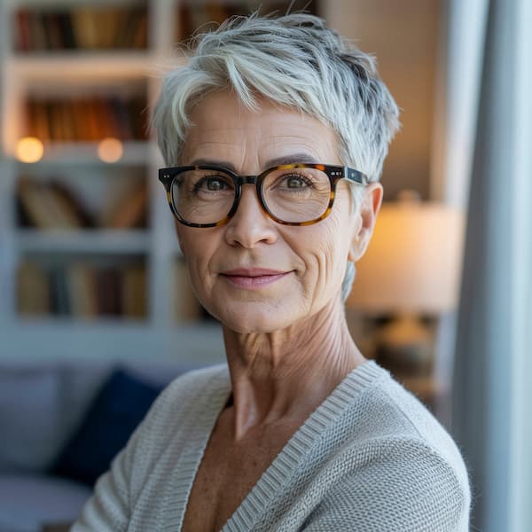 Short Pixie with Women with Glasses