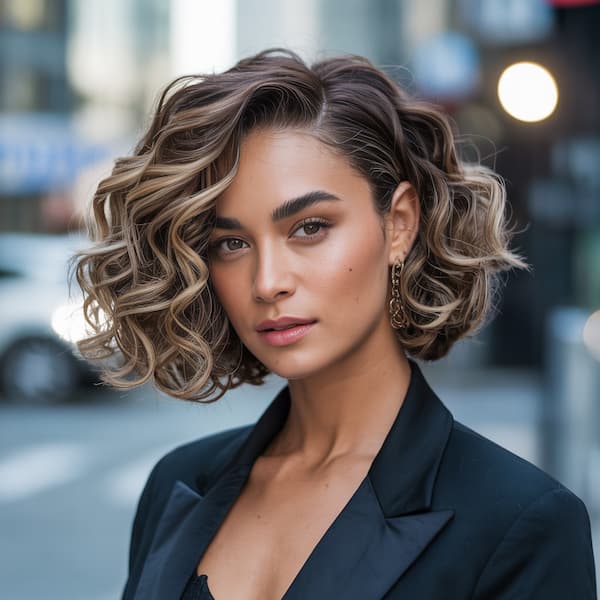 Side-Parted Bob for Thick Hair