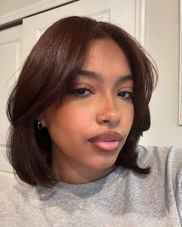 Simple Bob with Curtain Bangs