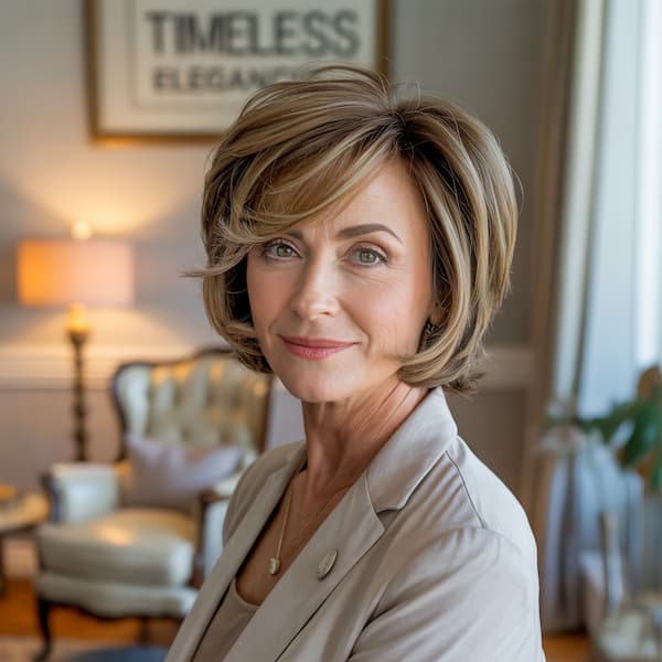 Stacked Bob with Side Bangs  