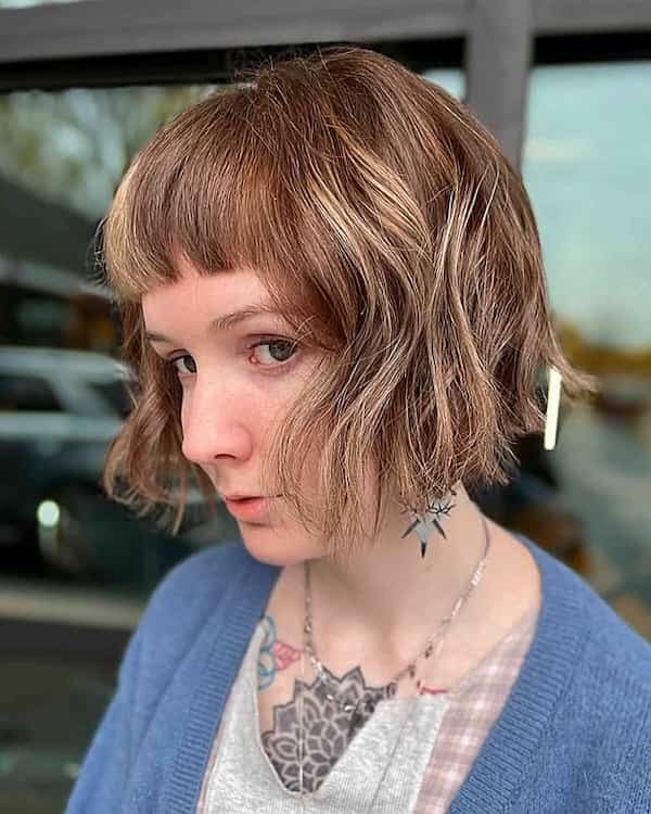 Textured Bob with Micro Bangs