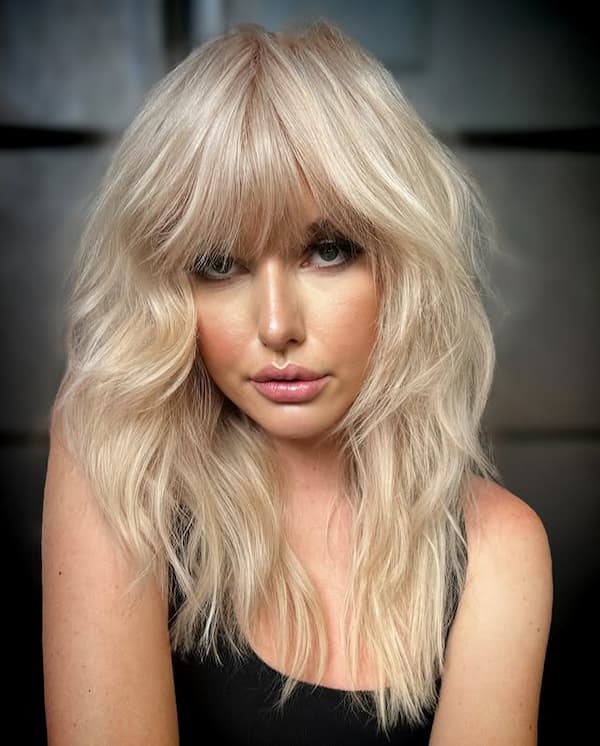 Vintage Blonde Shaggy with Bardot Layers