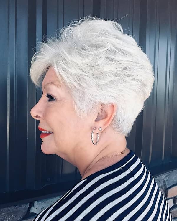 White Thick Fluffy Haircut 