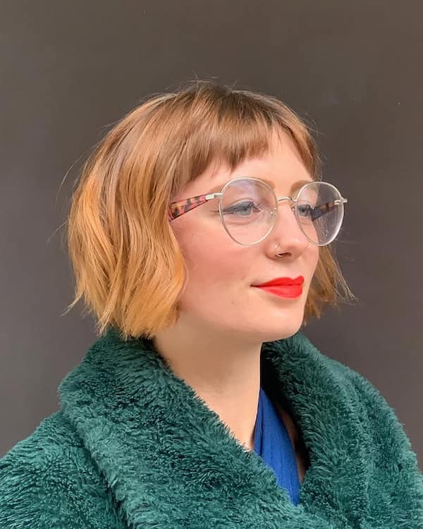 Box Bob with Micro Curtain Fringe 