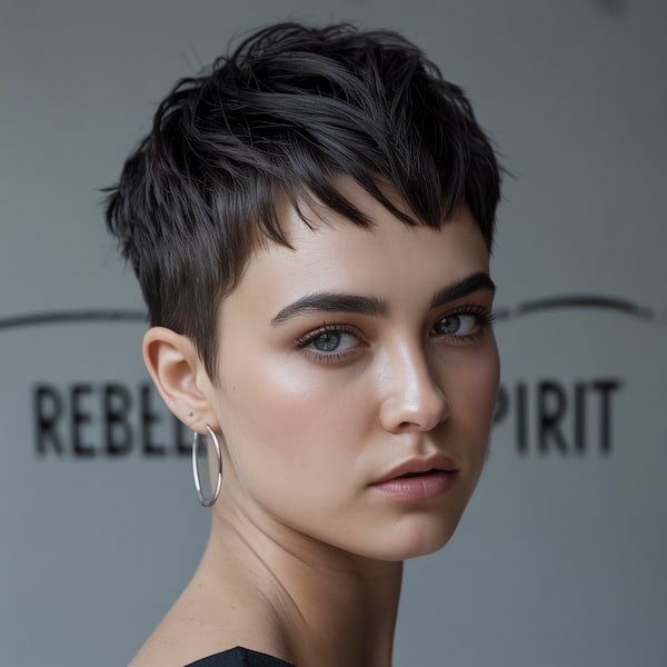 Capped Edgy Pixie 