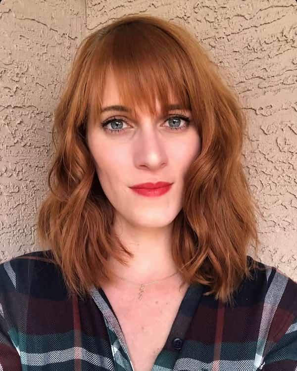 Choppy Long Bob with Bangs 
