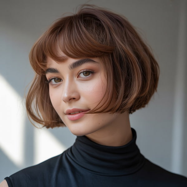 Cropped Bob with Fringe 