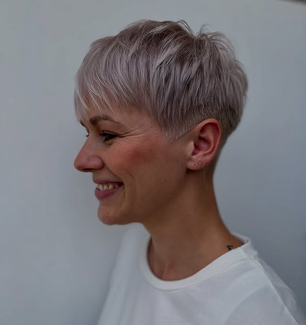 Edgy Pixie with Shaved Back 