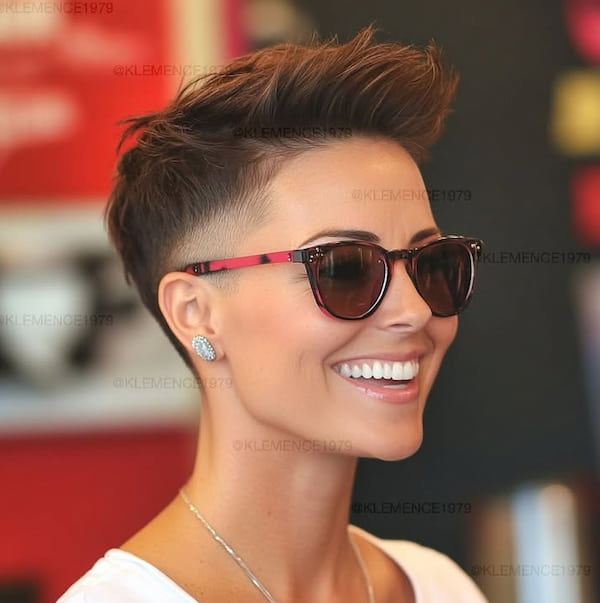 Edgy Pixie with Shaved Sides 